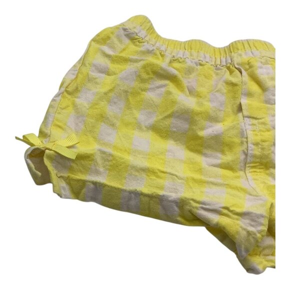 Kids Headquarters Baby Girl Shorts 6-9M Yellow & White Checkered with Bow - Picture 4 of 6